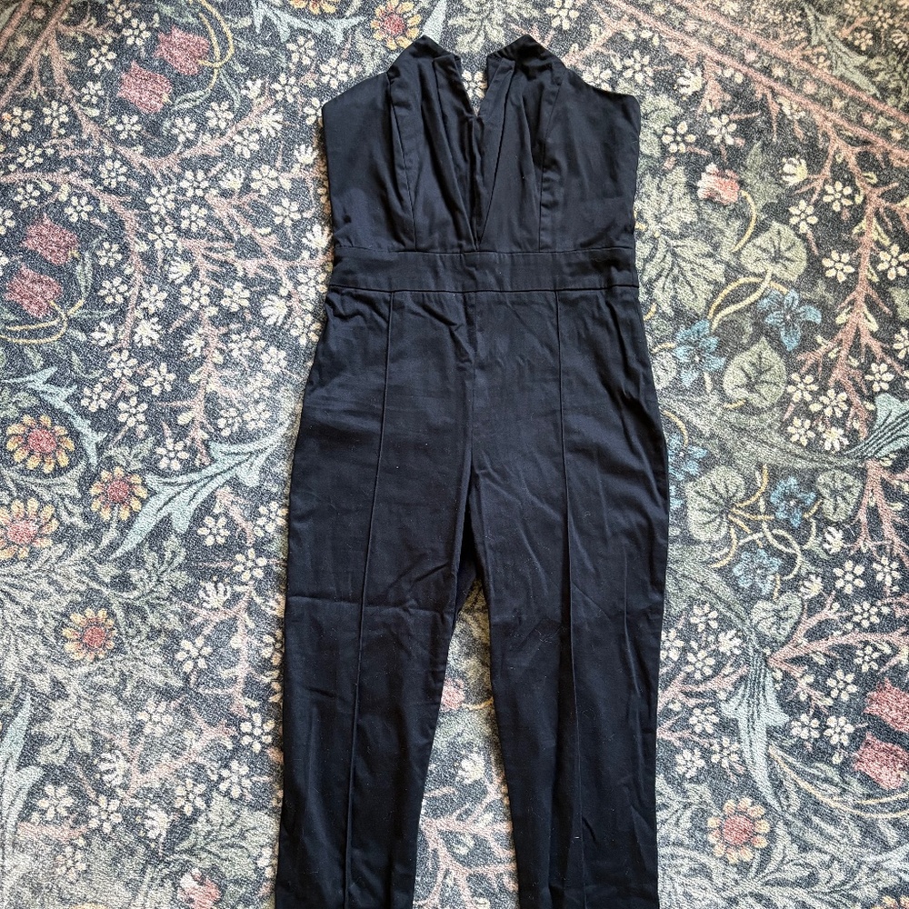 ASOS design strapless tuxedo jumpsuit